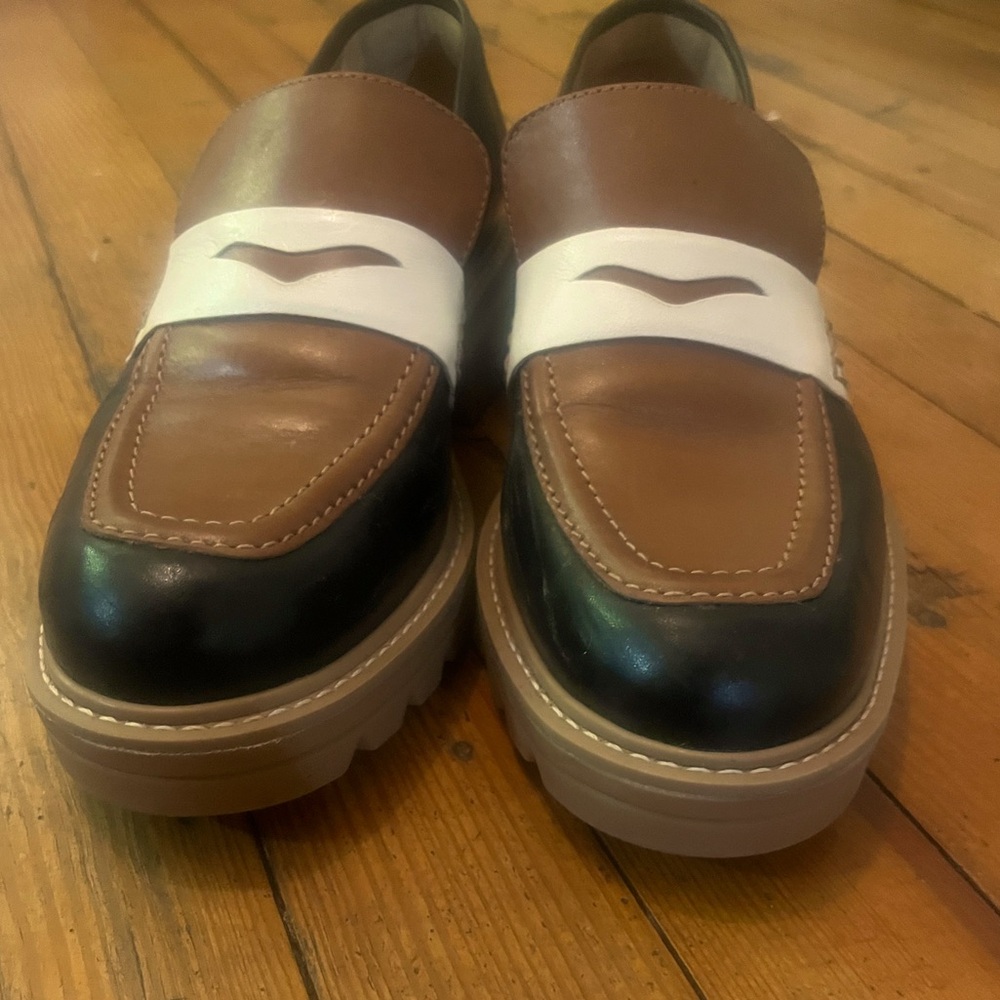Tri-color Platform Loafers